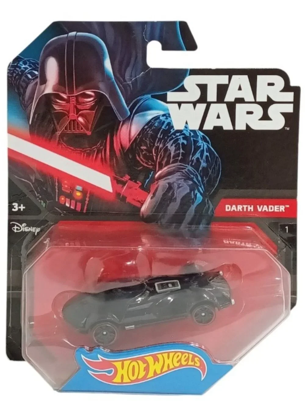 3 x Hot Wheels Star Wars Die Cast Collectible Cars Darth Vader, Kylo Ren, Luke S